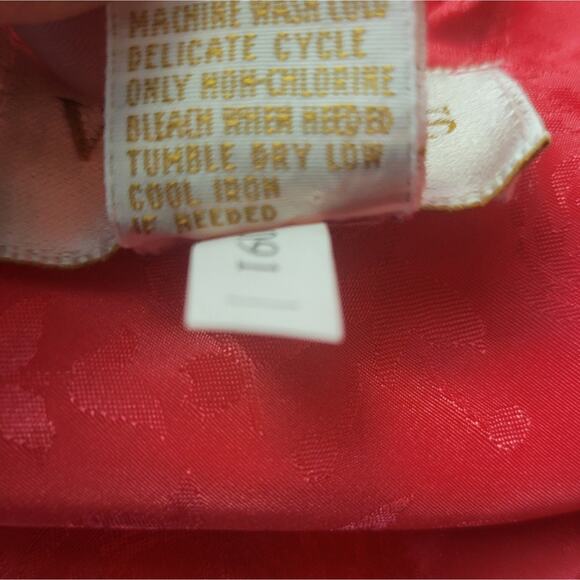 Vintage Victoria's Secret Gold Label Slip Textured Floral Salmon Pink Medium - Picture 5 of 8